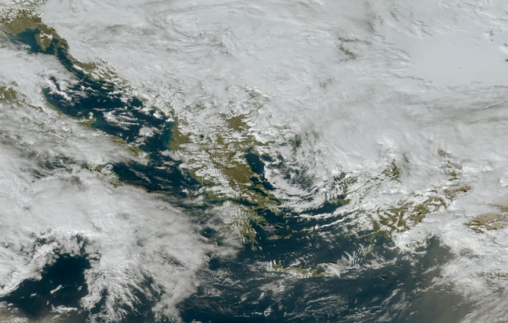 Τελευταία δορυφορική εικόνα νεφοκάλυψης