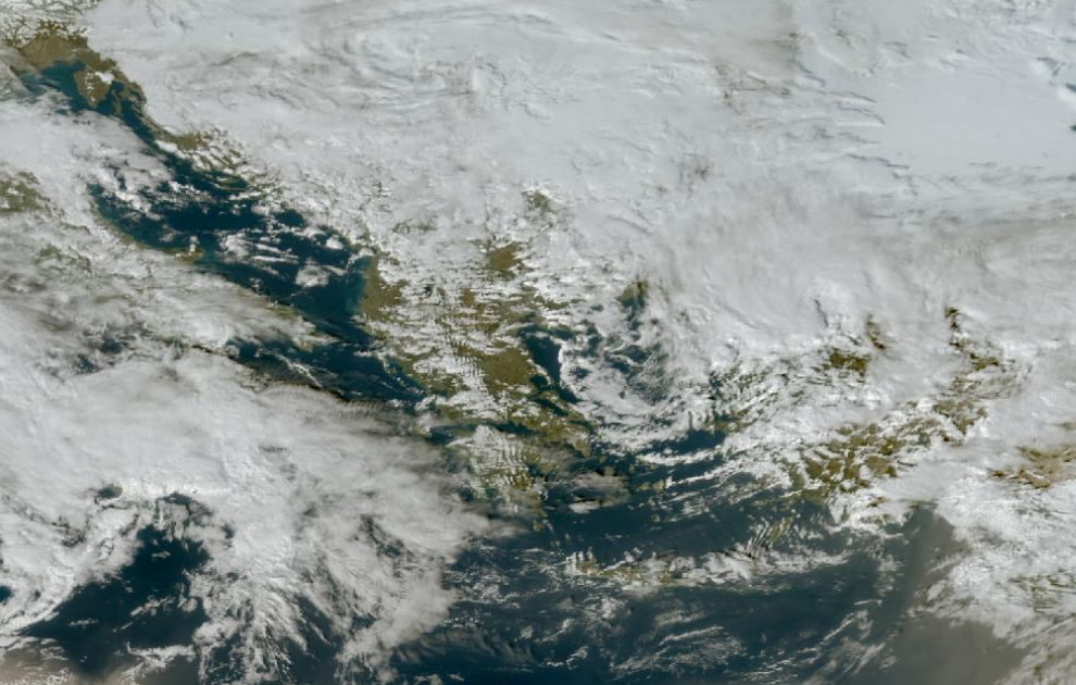 Τελευταία δορυφορική εικόνα νεφοκάλυψης