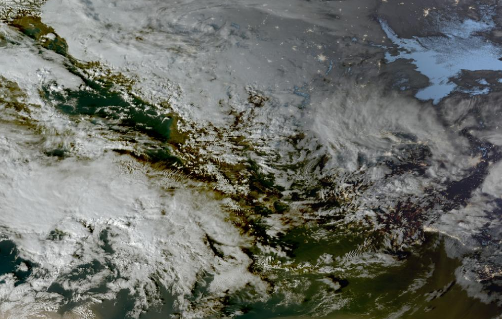 Τελευταία δορυφορική εικόνα νεφοκάλυψης