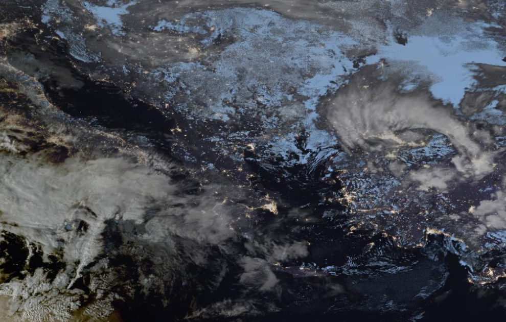 Τελευταία δορυφορική εικόνα νεφοκάλυψης