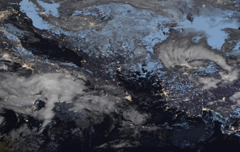 Τελευταία δορυφορική εικόνα νεφοκάλυψης