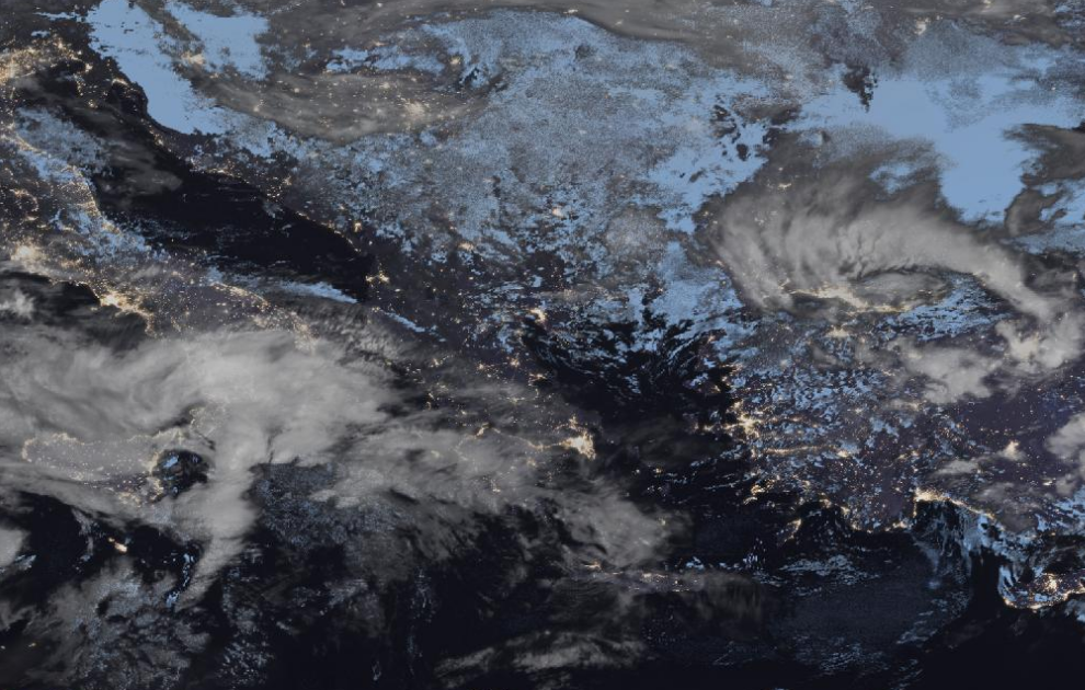 Τελευταία δορυφορική εικόνα νεφοκάλυψης