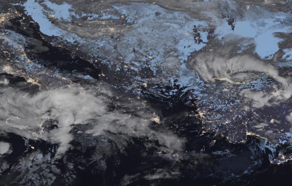 Τελευταία δορυφορική εικόνα νεφοκάλυψης