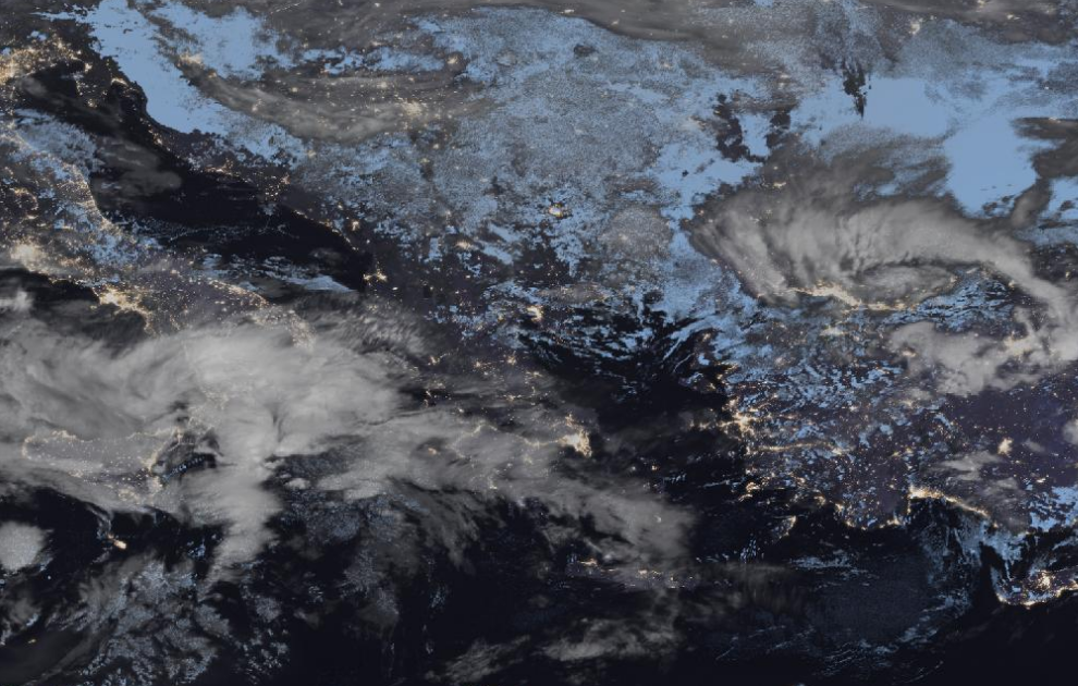 Τελευταία δορυφορική εικόνα νεφοκάλυψης