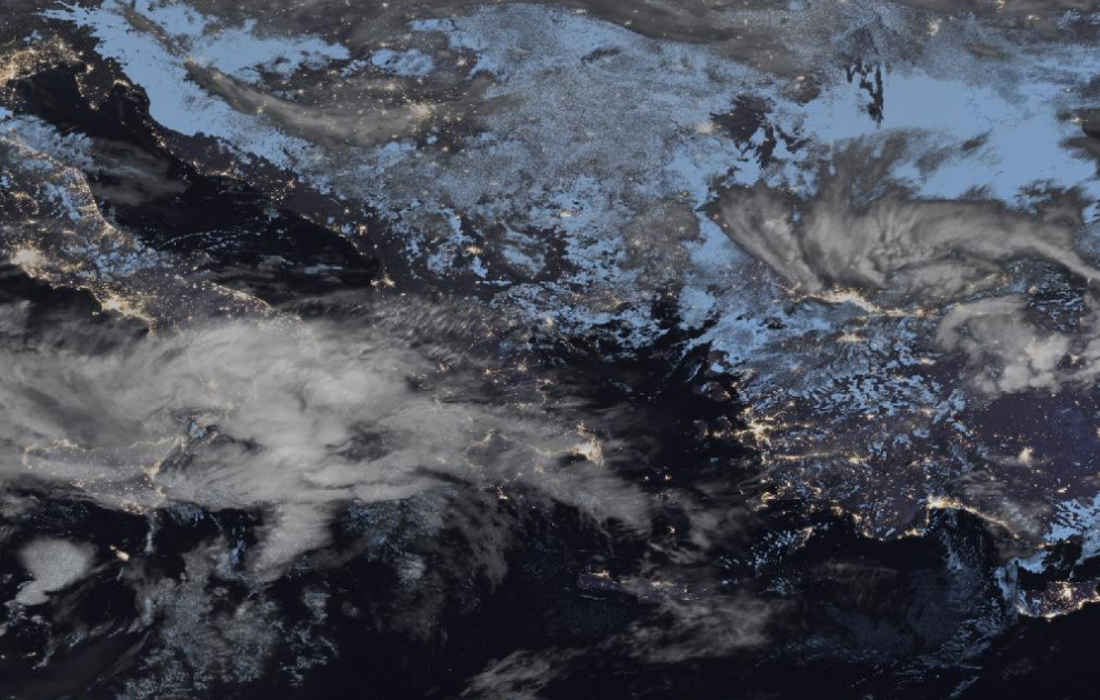 Τελευταία δορυφορική εικόνα νεφοκάλυψης