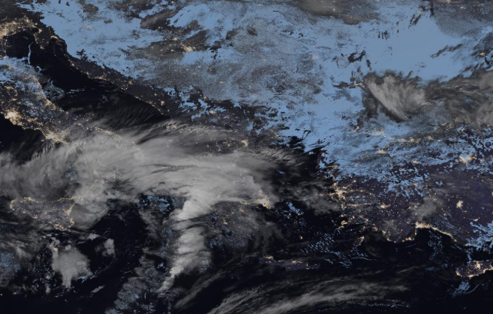 Τελευταία δορυφορική εικόνα νεφοκάλυψης