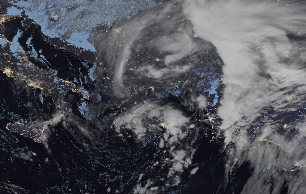 Τελευταία δορυφορική εικόνα νεφοκάλυψης