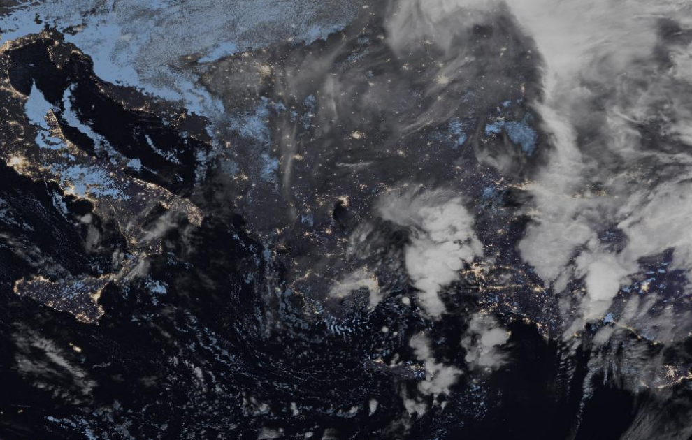 Τελευταία δορυφορική εικόνα νεφοκάλυψης