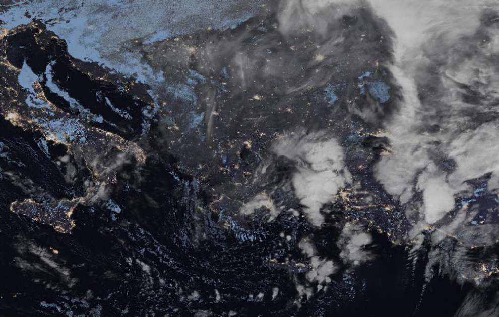 Τελευταία δορυφορική εικόνα νεφοκάλυψης