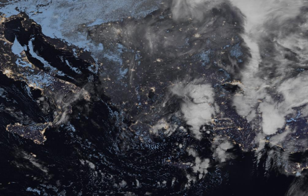 Τελευταία δορυφορική εικόνα νεφοκάλυψης