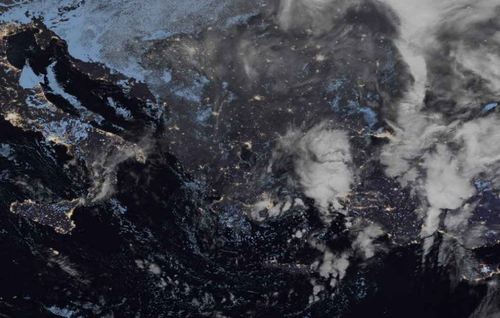 Τελευταία δορυφορική εικόνα νεφοκάλυψης