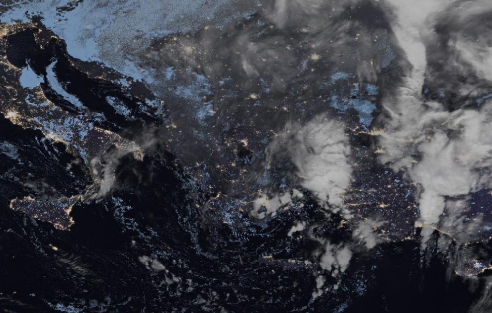 Τελευταία δορυφορική εικόνα νεφοκάλυψης