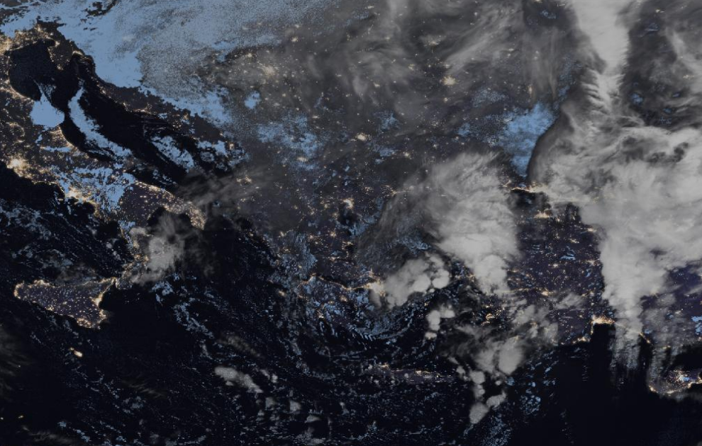 Τελευταία δορυφορική εικόνα νεφοκάλυψης