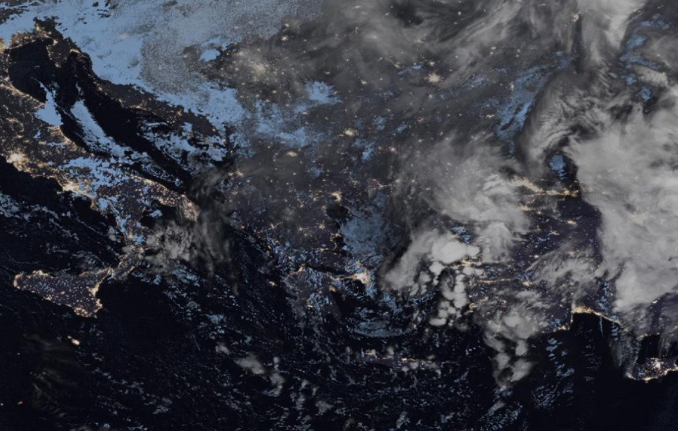 Τελευταία δορυφορική εικόνα νεφοκάλυψης