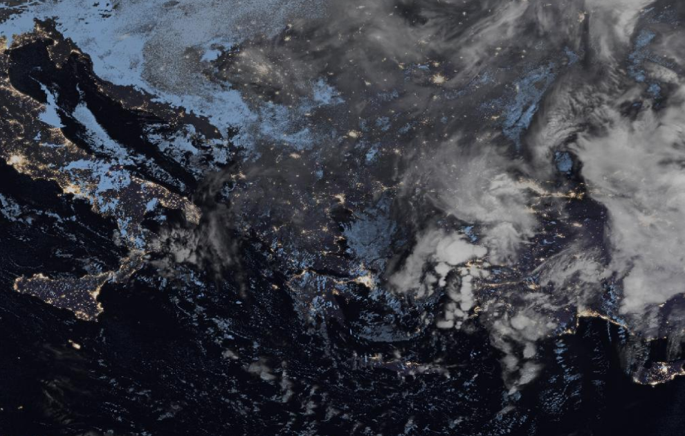 Τελευταία δορυφορική εικόνα νεφοκάλυψης