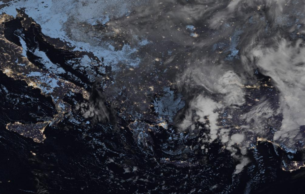 Τελευταία δορυφορική εικόνα νεφοκάλυψης