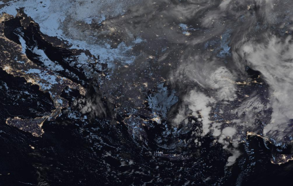 Τελευταία δορυφορική εικόνα νεφοκάλυψης