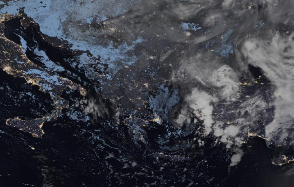 Τελευταία δορυφορική εικόνα νεφοκάλυψης