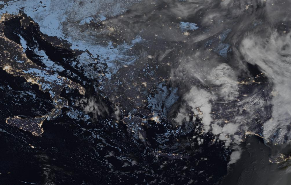 Τελευταία δορυφορική εικόνα νεφοκάλυψης