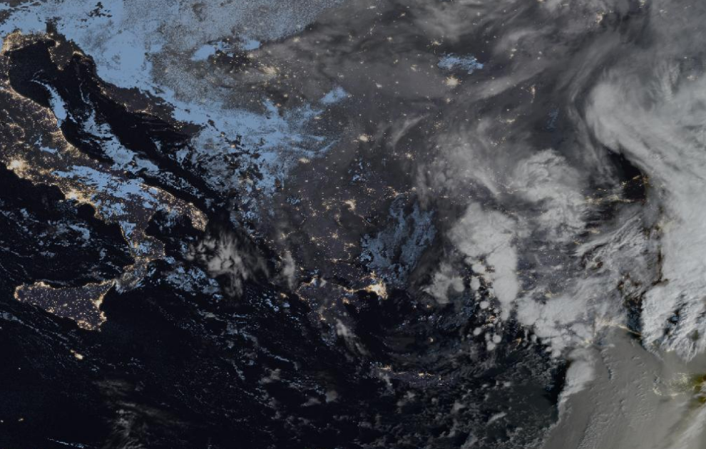 Τελευταία δορυφορική εικόνα νεφοκάλυψης