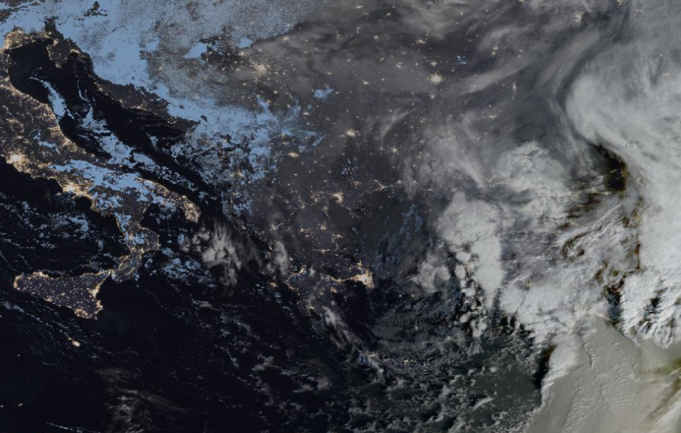 Τελευταία δορυφορική εικόνα νεφοκάλυψης