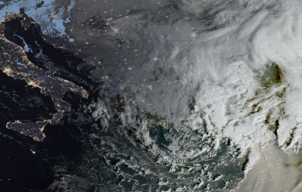 Τελευταία δορυφορική εικόνα νεφοκάλυψης