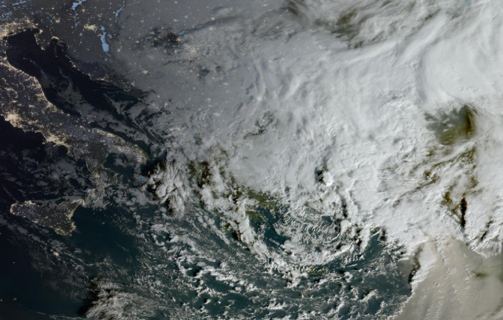 Τελευταία δορυφορική εικόνα νεφοκάλυψης