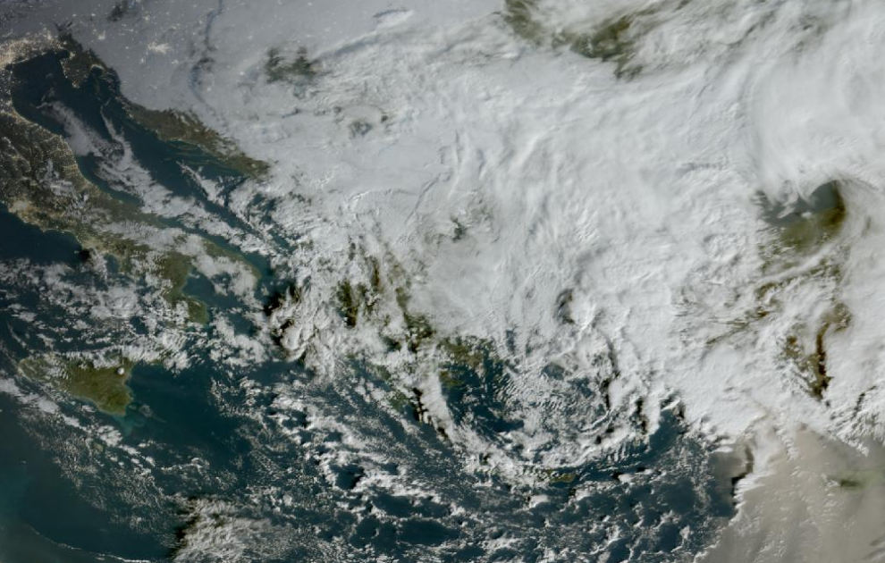 Τελευταία δορυφορική εικόνα νεφοκάλυψης