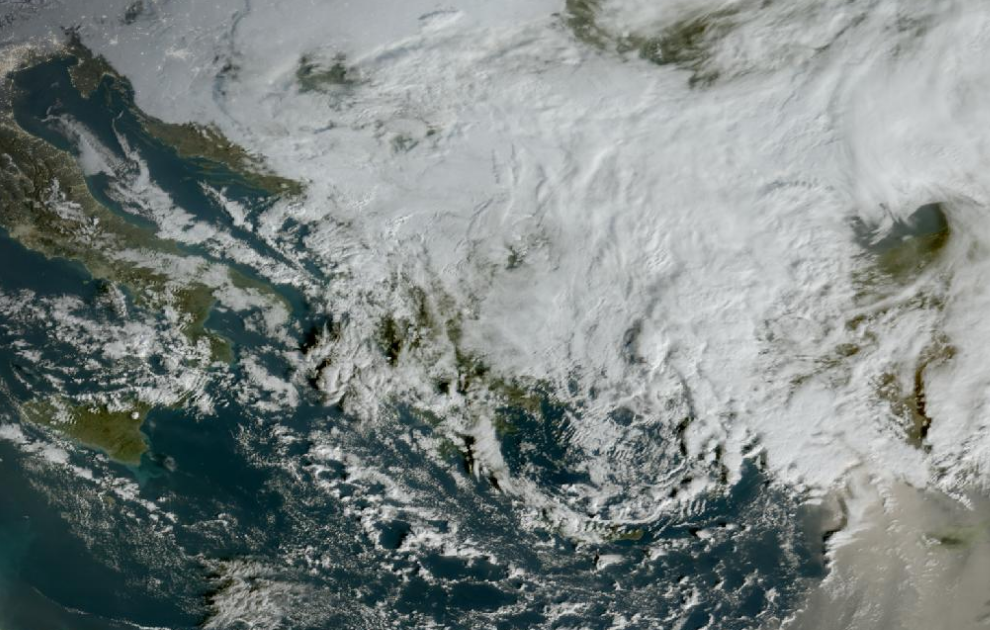 Τελευταία δορυφορική εικόνα νεφοκάλυψης