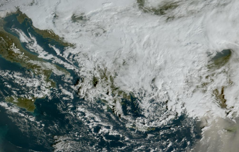 Τελευταία δορυφορική εικόνα νεφοκάλυψης