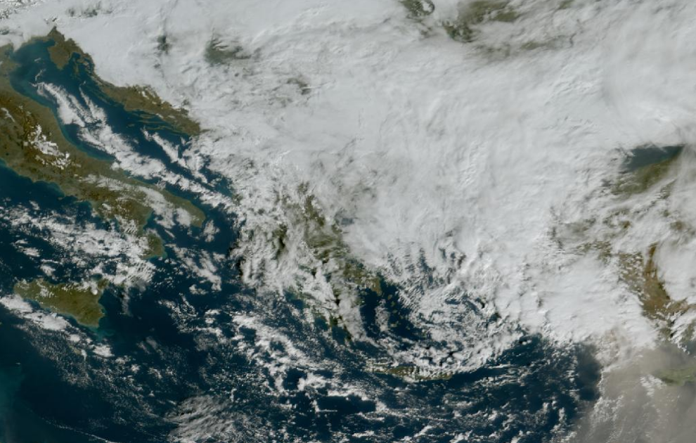 Τελευταία δορυφορική εικόνα νεφοκάλυψης