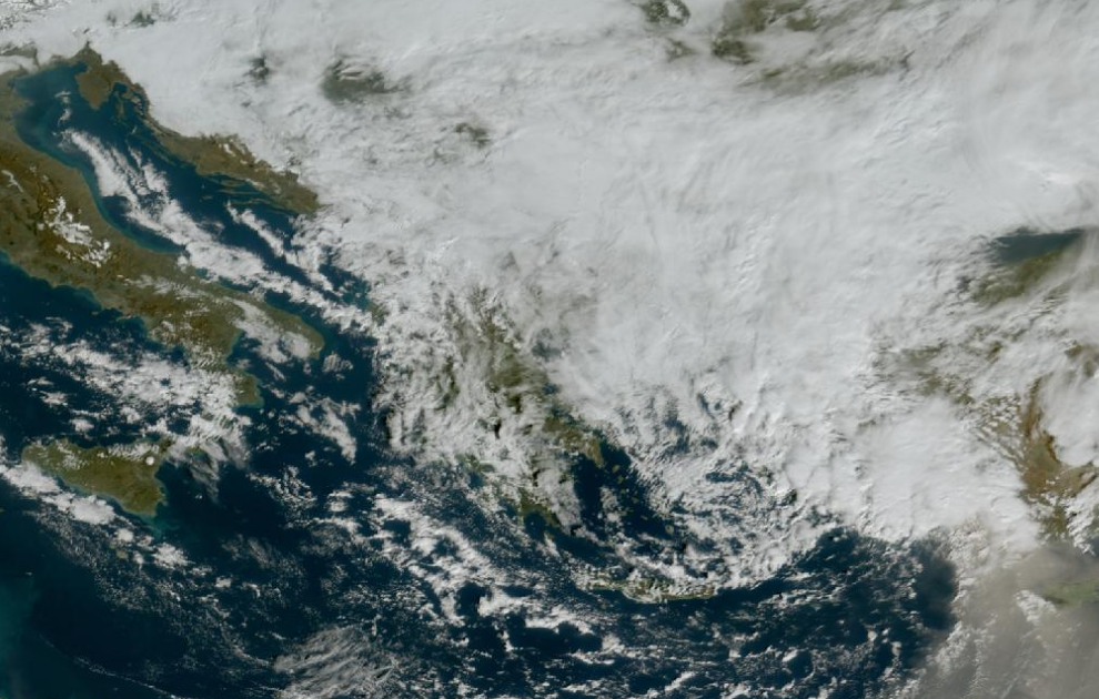 Τελευταία δορυφορική εικόνα νεφοκάλυψης