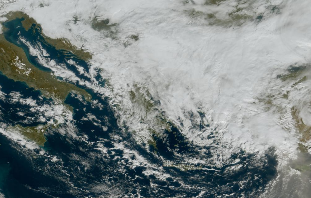 Τελευταία δορυφορική εικόνα νεφοκάλυψης