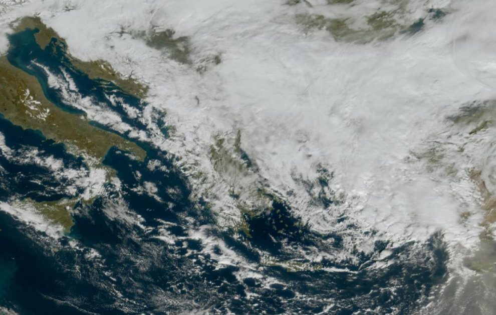 Τελευταία δορυφορική εικόνα νεφοκάλυψης