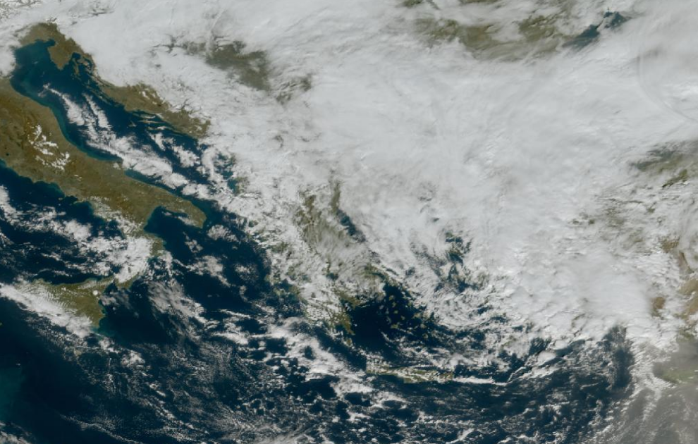 Τελευταία δορυφορική εικόνα νεφοκάλυψης