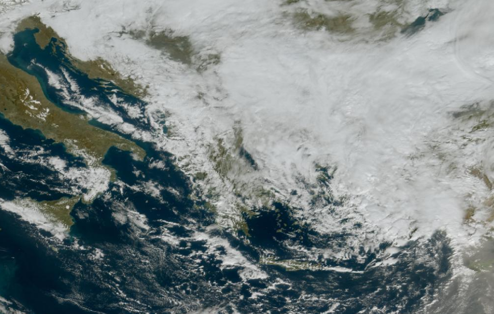 Τελευταία δορυφορική εικόνα νεφοκάλυψης