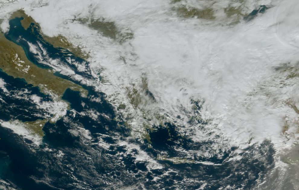 Τελευταία δορυφορική εικόνα νεφοκάλυψης