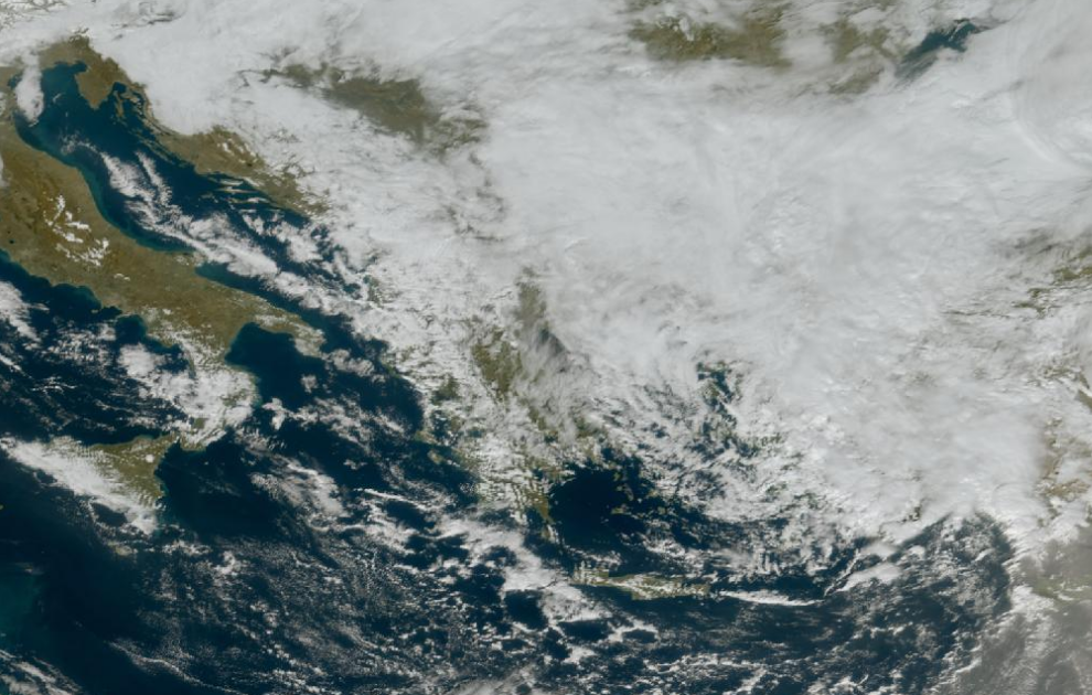 Τελευταία δορυφορική εικόνα νεφοκάλυψης