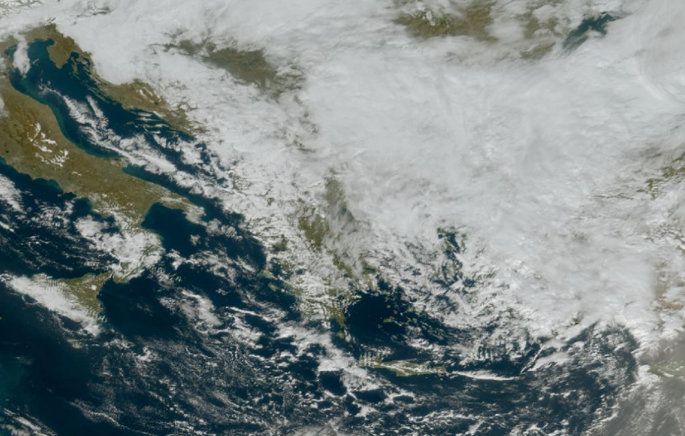 Τελευταία δορυφορική εικόνα νεφοκάλυψης