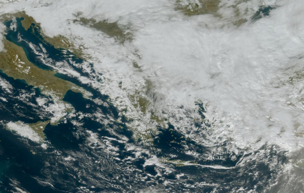 Τελευταία δορυφορική εικόνα νεφοκάλυψης