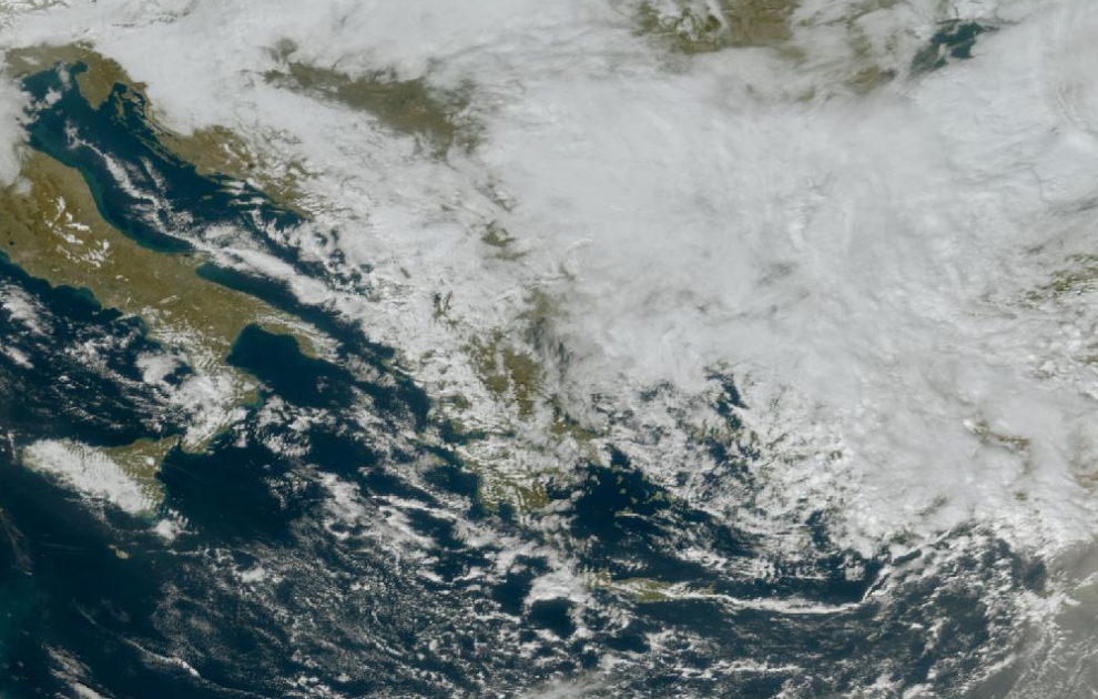 Τελευταία δορυφορική εικόνα νεφοκάλυψης