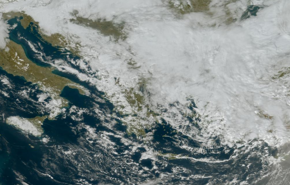 Τελευταία δορυφορική εικόνα νεφοκάλυψης