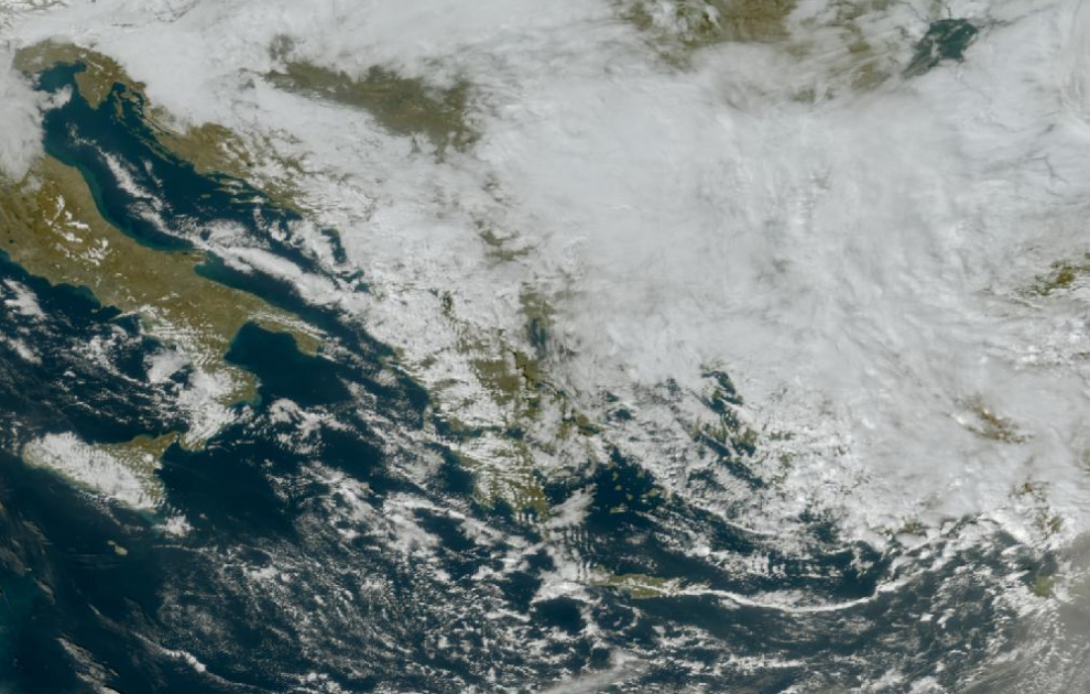 Τελευταία δορυφορική εικόνα νεφοκάλυψης