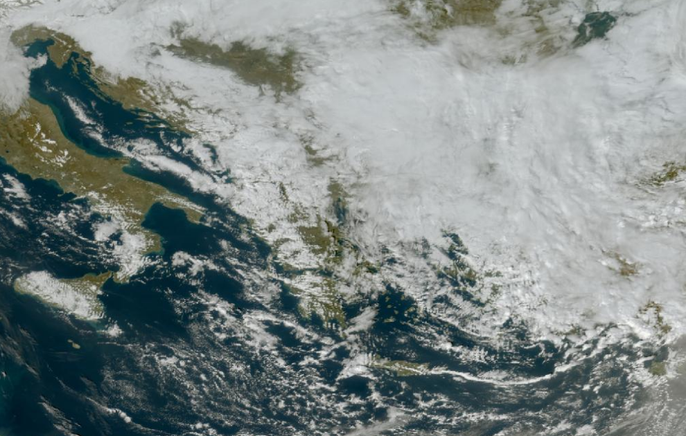 Τελευταία δορυφορική εικόνα νεφοκάλυψης