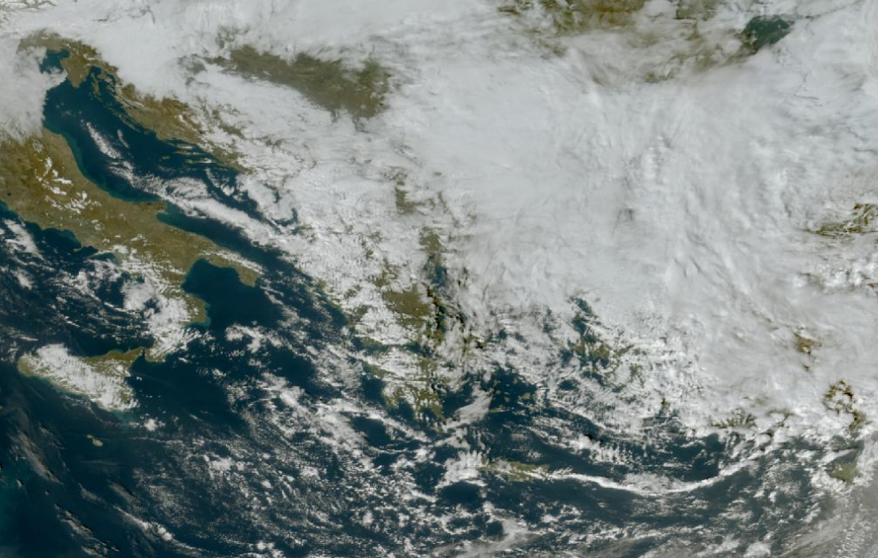 Τελευταία δορυφορική εικόνα νεφοκάλυψης