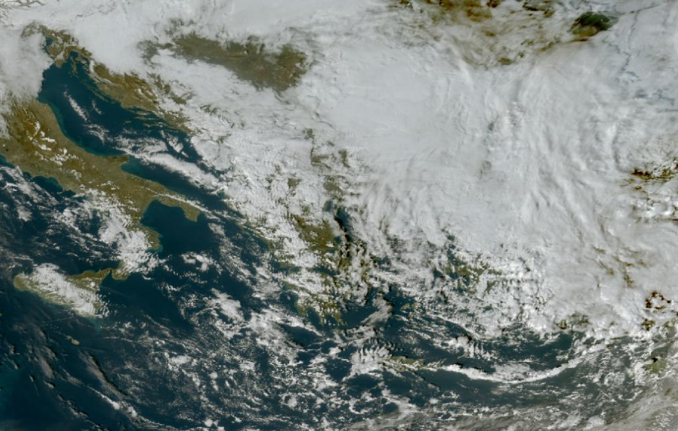 Τελευταία δορυφορική εικόνα νεφοκάλυψης