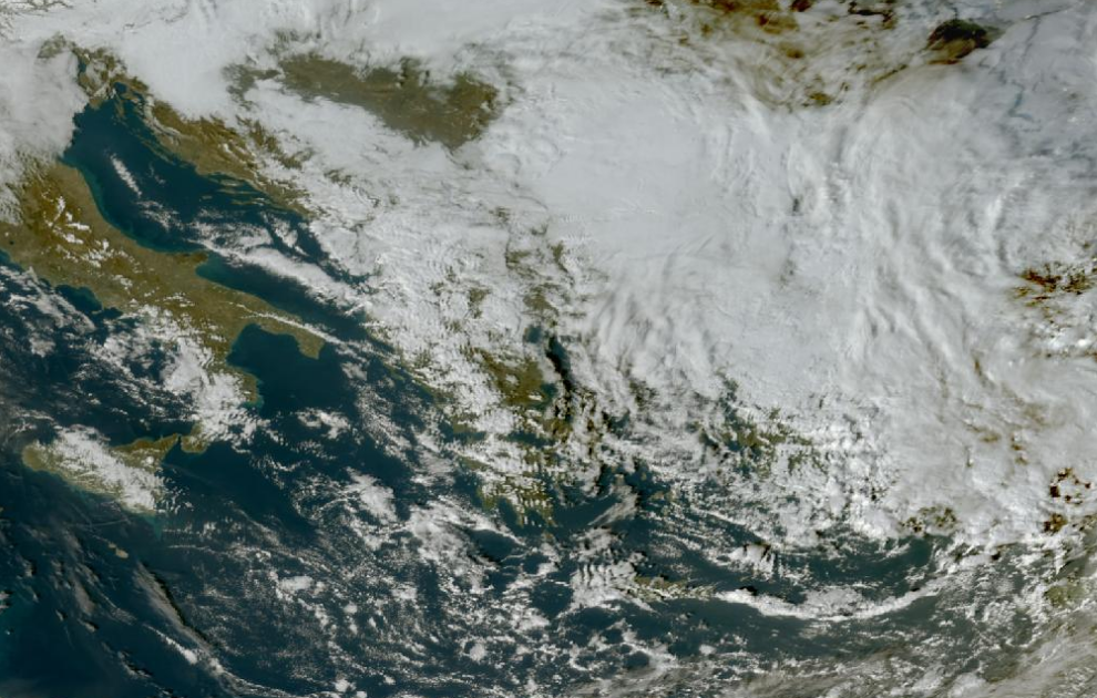 Τελευταία δορυφορική εικόνα νεφοκάλυψης