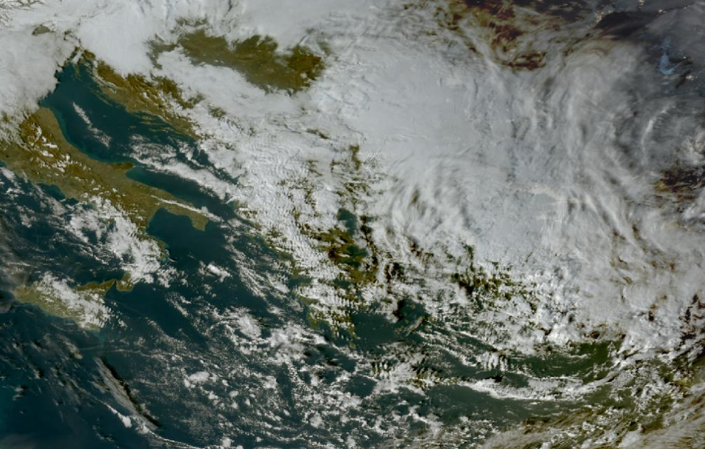 Τελευταία δορυφορική εικόνα νεφοκάλυψης