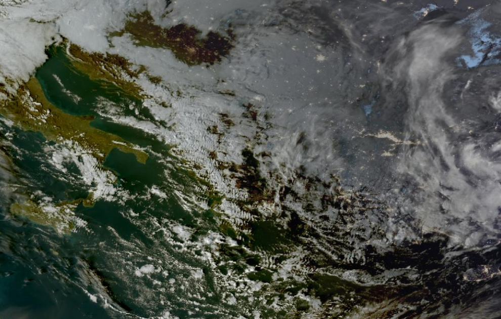 Τελευταία δορυφορική εικόνα νεφοκάλυψης