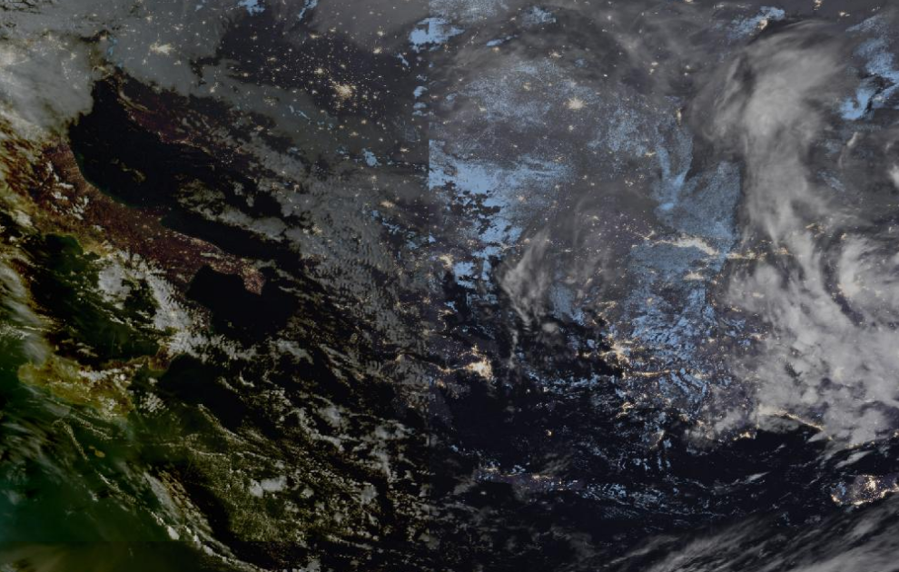 Τελευταία δορυφορική εικόνα νεφοκάλυψης